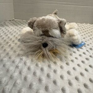 GANZ Gray and White Stuffed Animal Dog